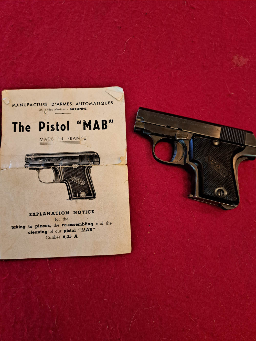 Scarce MAB model A Type II, Third Variant 25acp 6.35mm-img-0