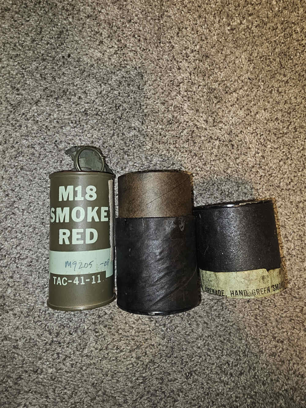 Live M18 Red Smoke Hand Grenade -img-0