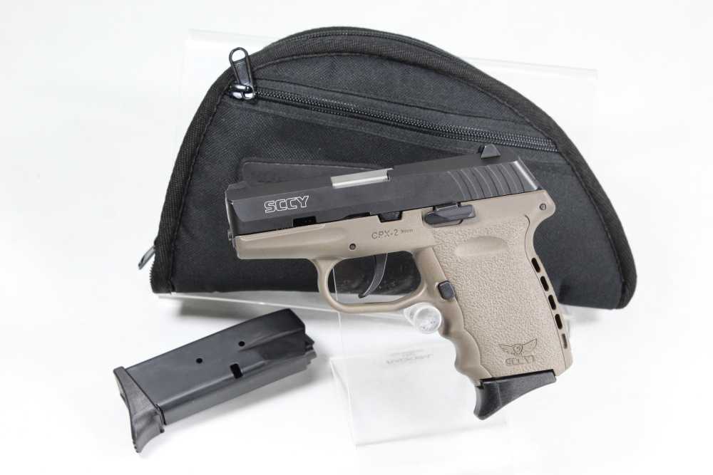 Sccy CPX-2 9mm Sub Compact Semi Auto Conceal Carry Pistol w/ FDE Frame-img-0