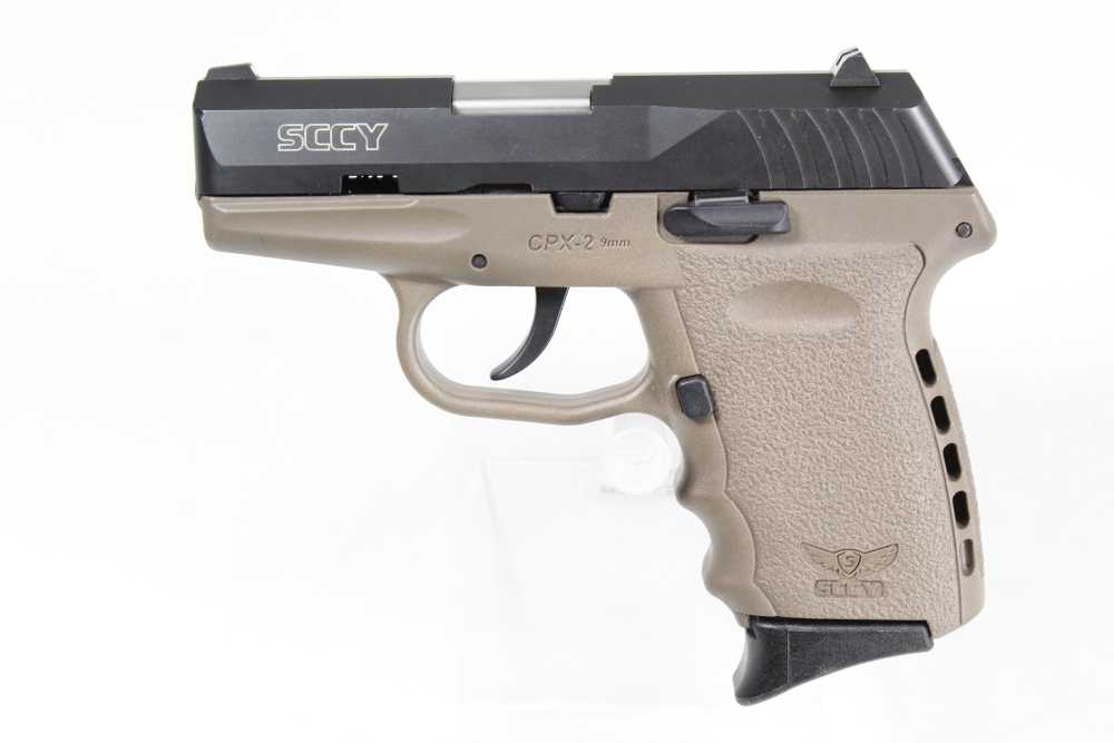 Sccy CPX-2 9mm Sub Compact Semi Auto Conceal Carry Pistol w/ FDE Frame-img-1