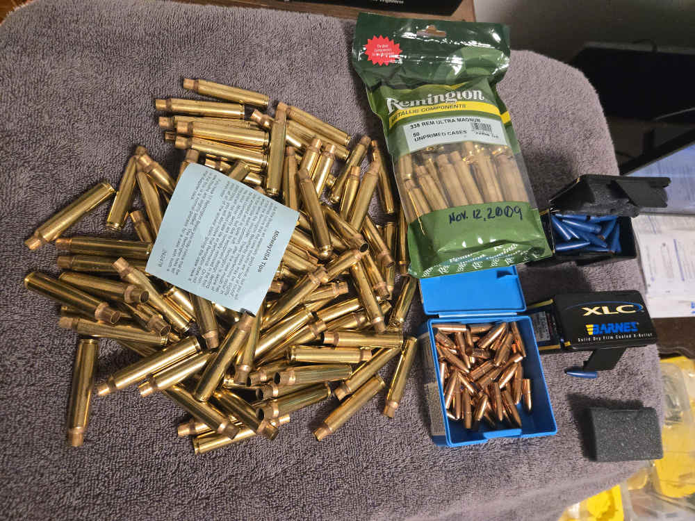 338 REM ULTRA MAG 150 BRASS 150 PROJECTILES-img-0