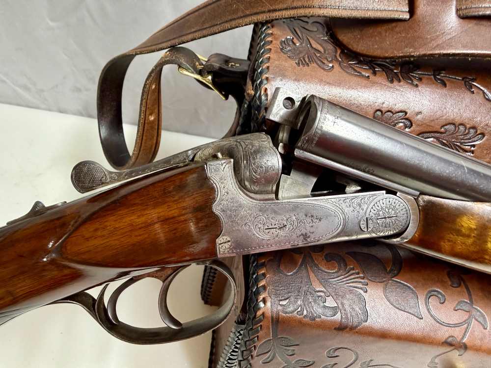 Pre-WWII German made 16ga Side by Side Shotgun-img-2
