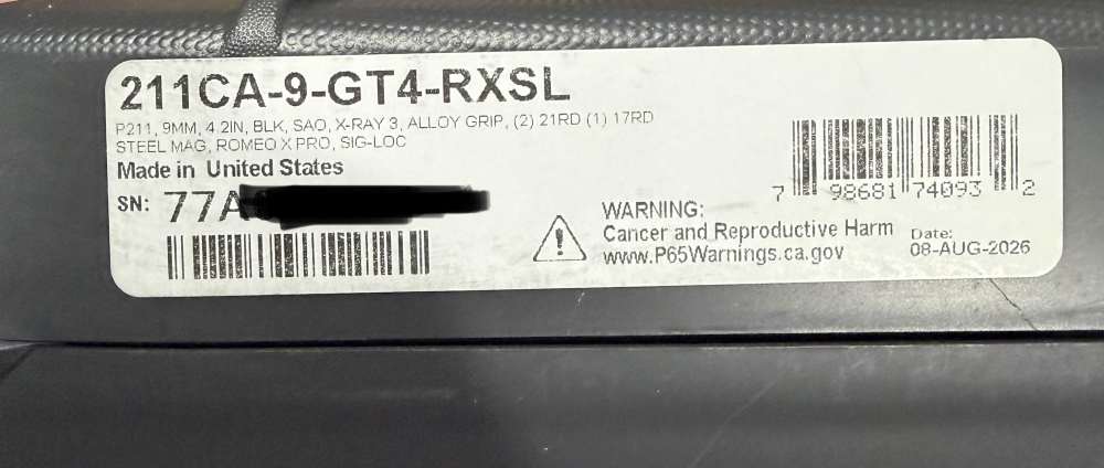 Sig Sauer P211-GT4 9mm Romeo-X Sig-Loc Pro Red Dot 211CA-9-GT4-RXSL-img-5