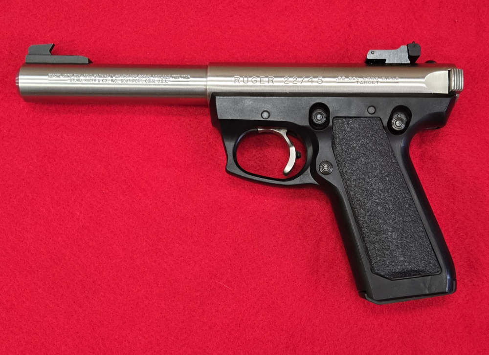 Ruger Mark II 22/45, 5.5" BBL, Stainless, Rubber Grips, 1x10 Mag, 1998 MFG-img-0