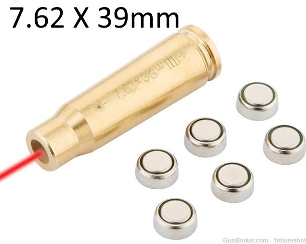 Rifle Barrel Bore Sight Red Laser Bore Sighter with batteries 7.62 X 39 Cal-img-1