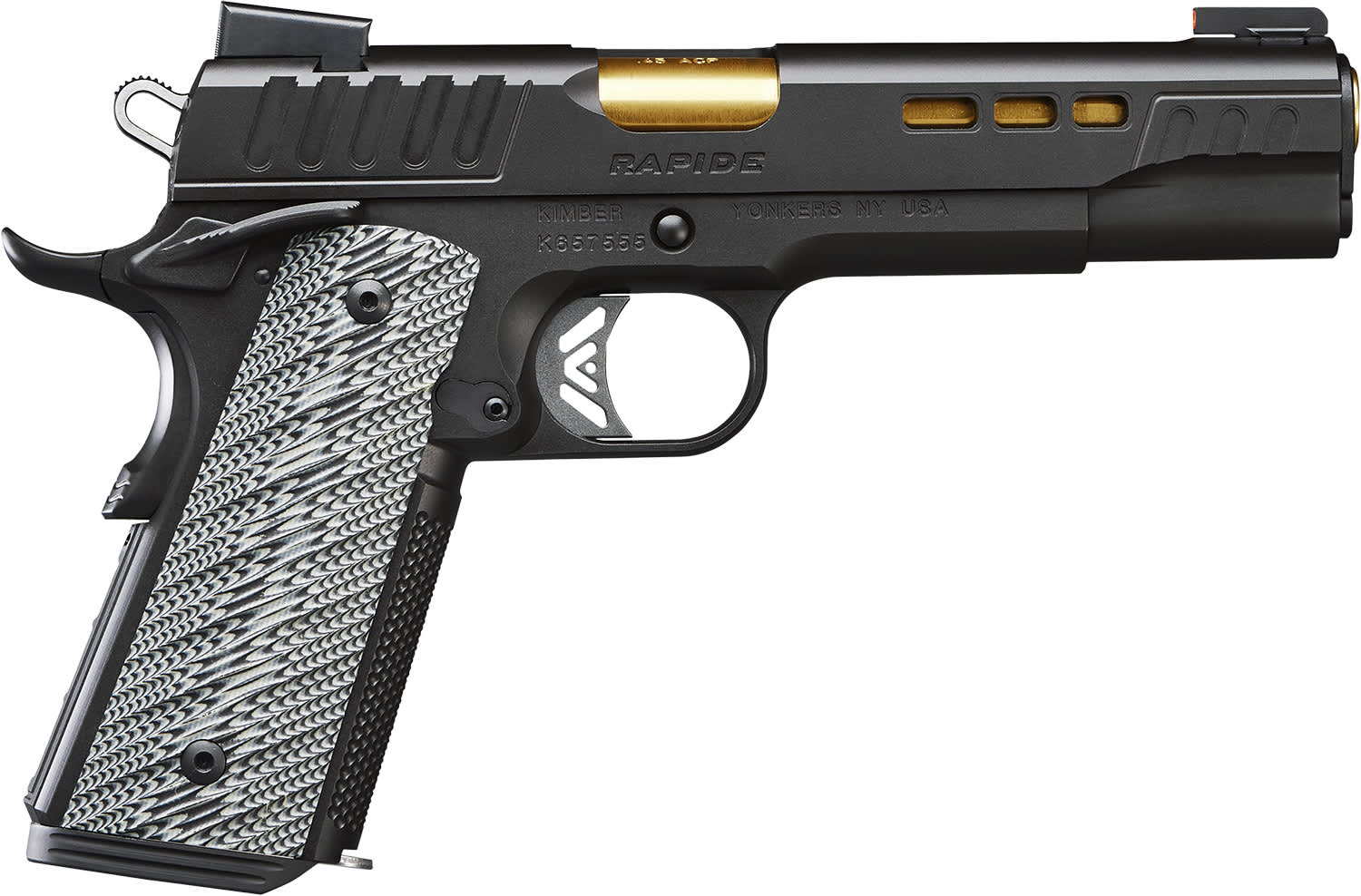 Kimber Mfg.,inc 3000384 Rapide  10mm 8+1 5" Gold TiN Steel Barrel, KimPro I-img-0