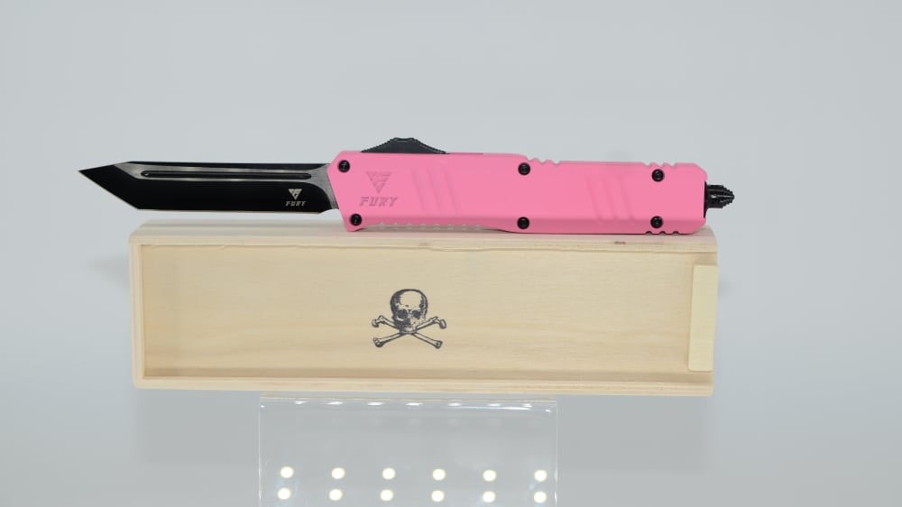 Pink Phantom Tanto Blade Automatic OTF Knife Lightweight EDC-img-0