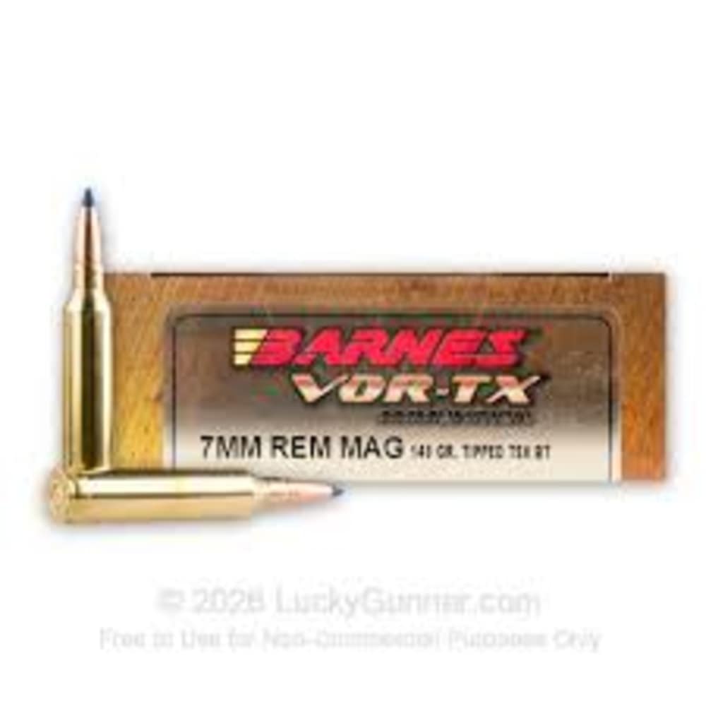 7mm Remington Magnum Barnes VOR-TX  Triple Threat 140 Grain  1-10+ Boxes -img-0