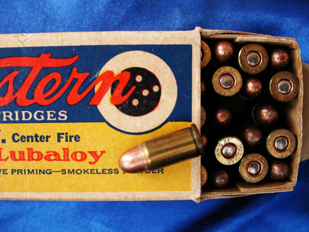 Vintage Box .32 SHORT S&W 50 Rounds Western Bullseye Smith & Wesson-img-1