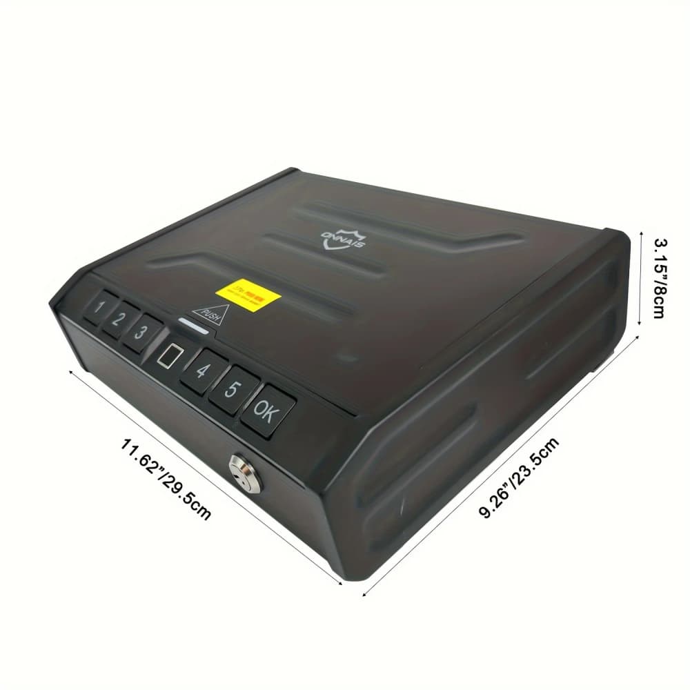 Pistol Gun Safe Quick Access w/Fingerprint / Code / Key Entry 12"x9"x3" G55-img-2