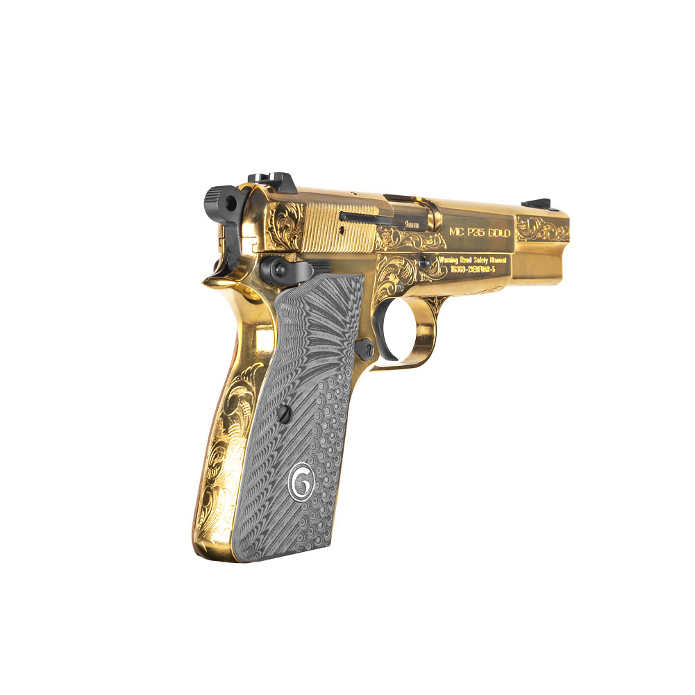 EUROPEAN AMERICAN ARMORY Girsan MC P35 Gold Engraved 9mm 15rd Pistol 390488-img-2