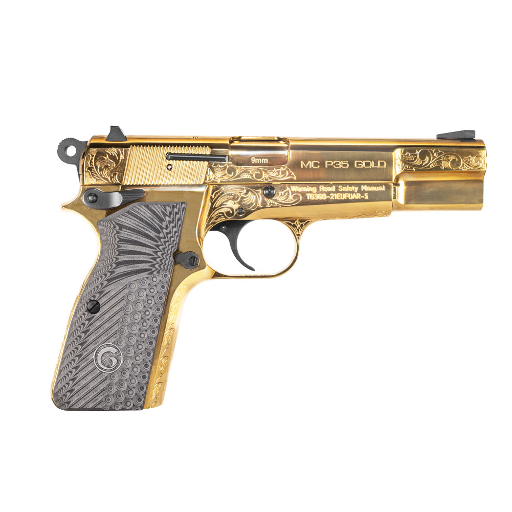EUROPEAN AMERICAN ARMORY Girsan MC P35 Gold Engraved 9mm 15rd Pistol 390488-img-1