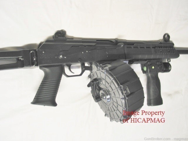Saiga 12  20rd Drum Magazine Lynx Civet SDS S12 Black Aces Tactical JTS KS -img-2