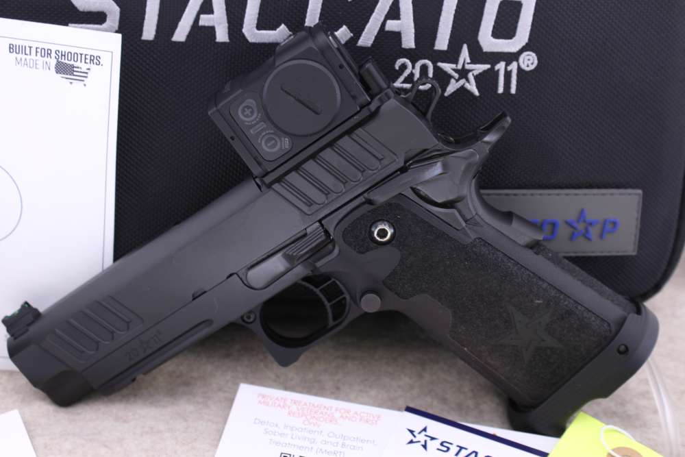 Staccato P 9mm/4.4" 2x17rd Mags Soft Case Target Aimpoint Acro Mint! STI -img-6
