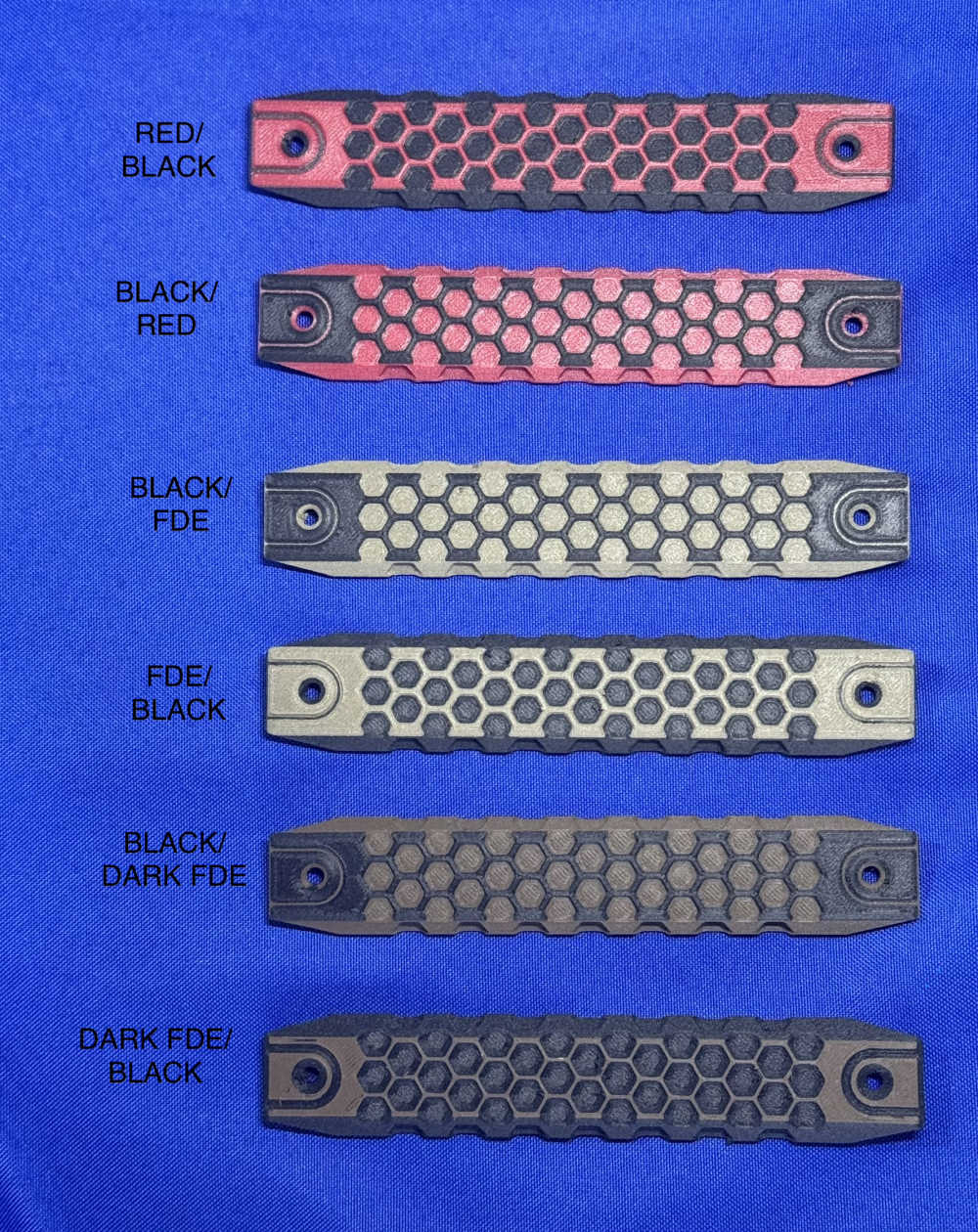 5 1/2" x 1" | M-LOK Rail Cover Panels | Lightweight Textured Grip-img-0