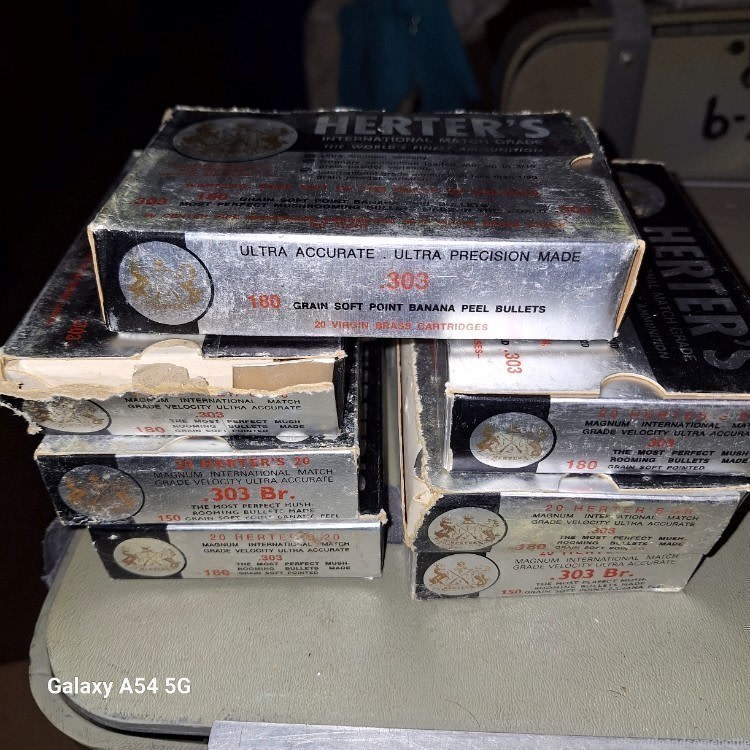 (140) rounds 303 Brit Herter"s International Match Grade 180 Gr Soft point-img-0