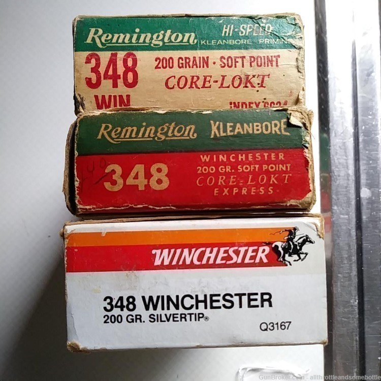 (70) rounds (1) brass Factory 348 Win Rem/Win/Peters-img-0