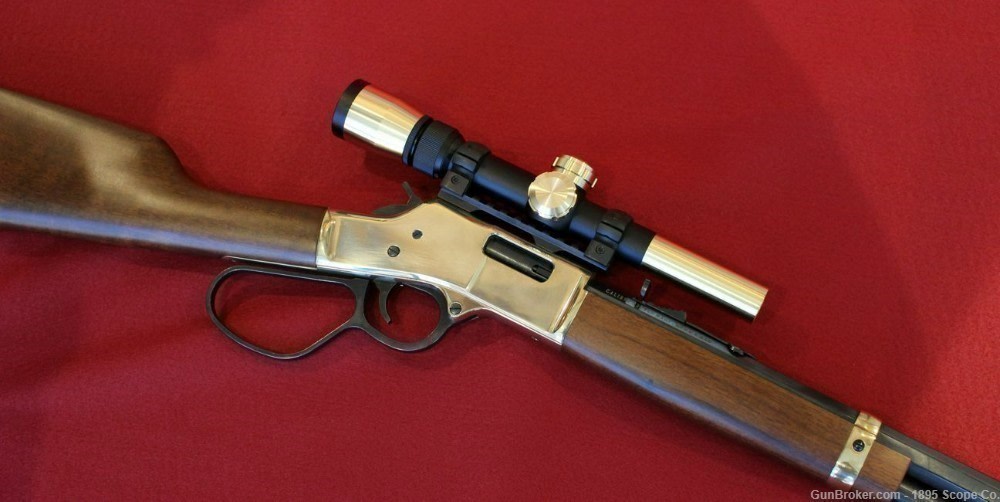 Brass Rifle Scope - Extended, For Henry Big Boy & Henry Lever Action Rifle -img-1