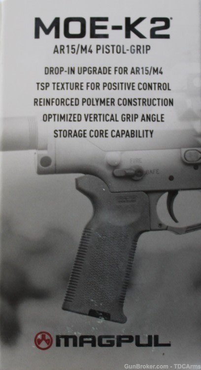 Magpul MOEK2 AR15/M4 Pistol Grip Black -img-2
