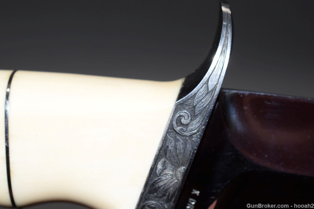 Exceptional Custom Massive Kent Draper Fighting Knife w White Handle -img-3