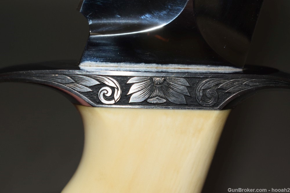 Exceptional Custom Massive Kent Draper Fighting Knife w White Handle -img-24