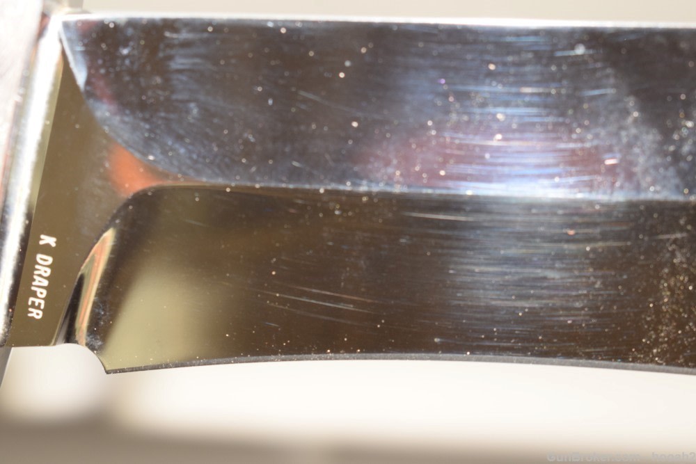 Exceptional Custom Massive Kent Draper Fighting Knife w White Handle -img-4