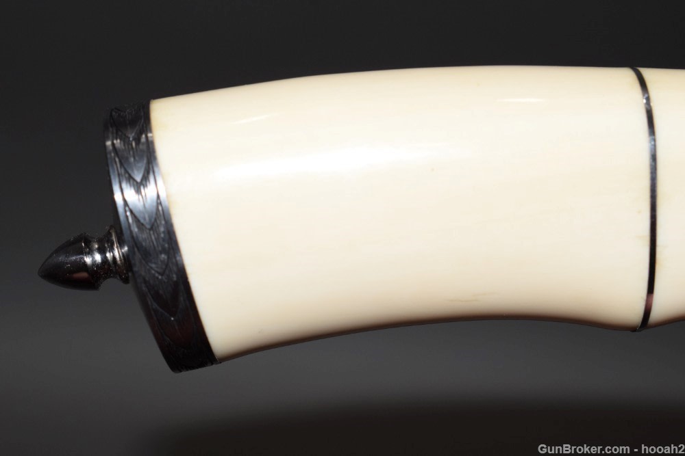 Exceptional Custom Massive Kent Draper Fighting Knife w White Handle -img-1