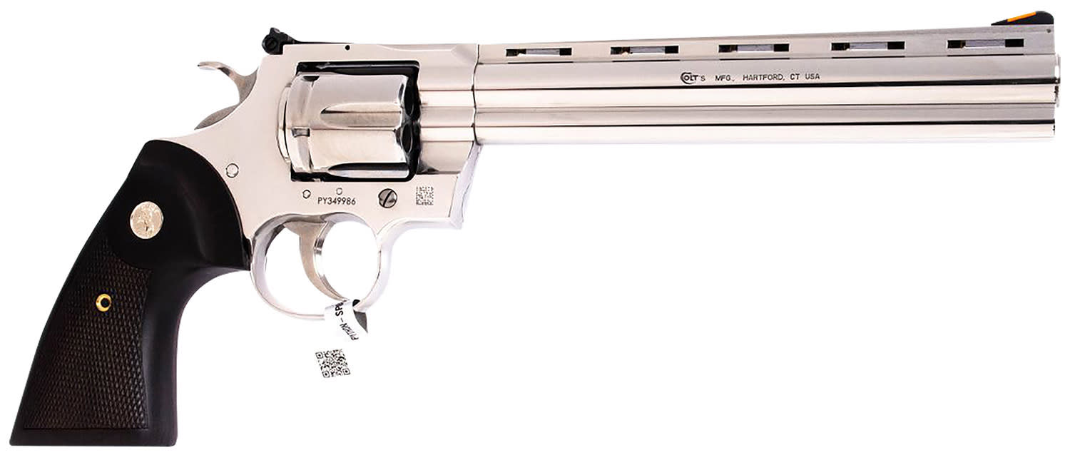 Colt Python Stainless .357Mag Revolver 6Rd 8 Vent Rib Barrel Walnut Grips w-img-0