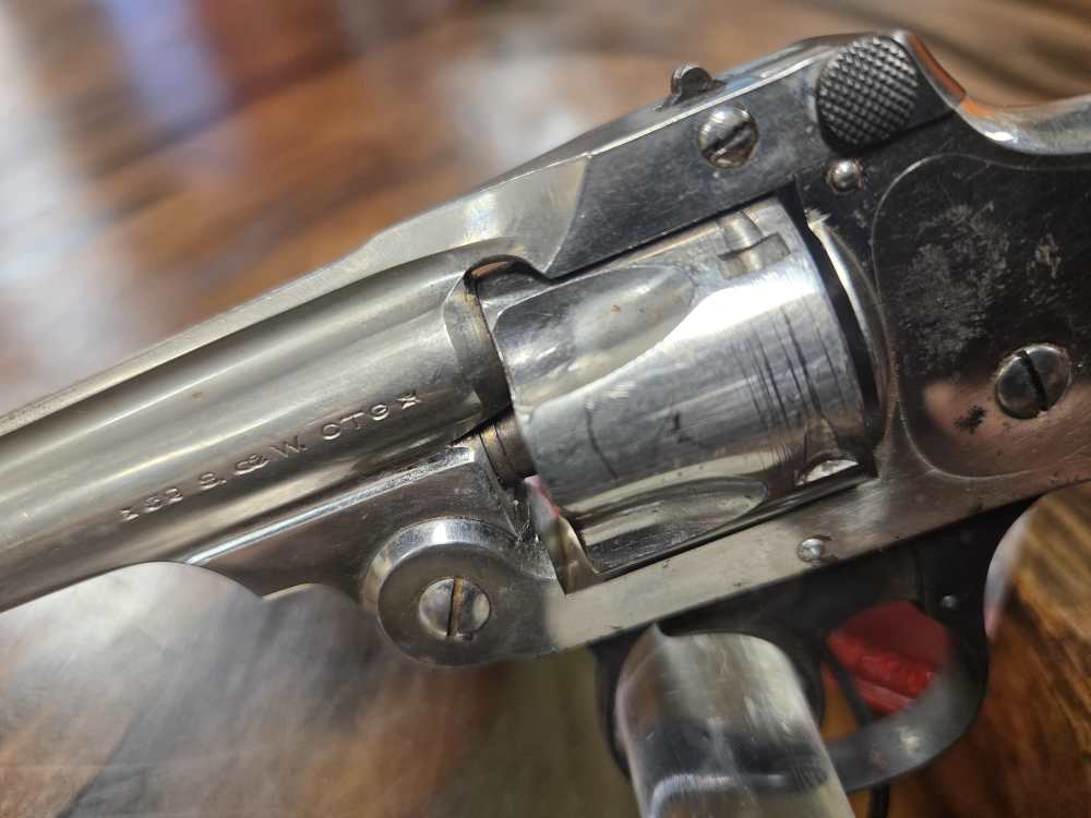 Smith & Wesson 4th Model Lemon Squeeze 32 SW 3" Nickel 1904 Prod. C&R Penny-img-3