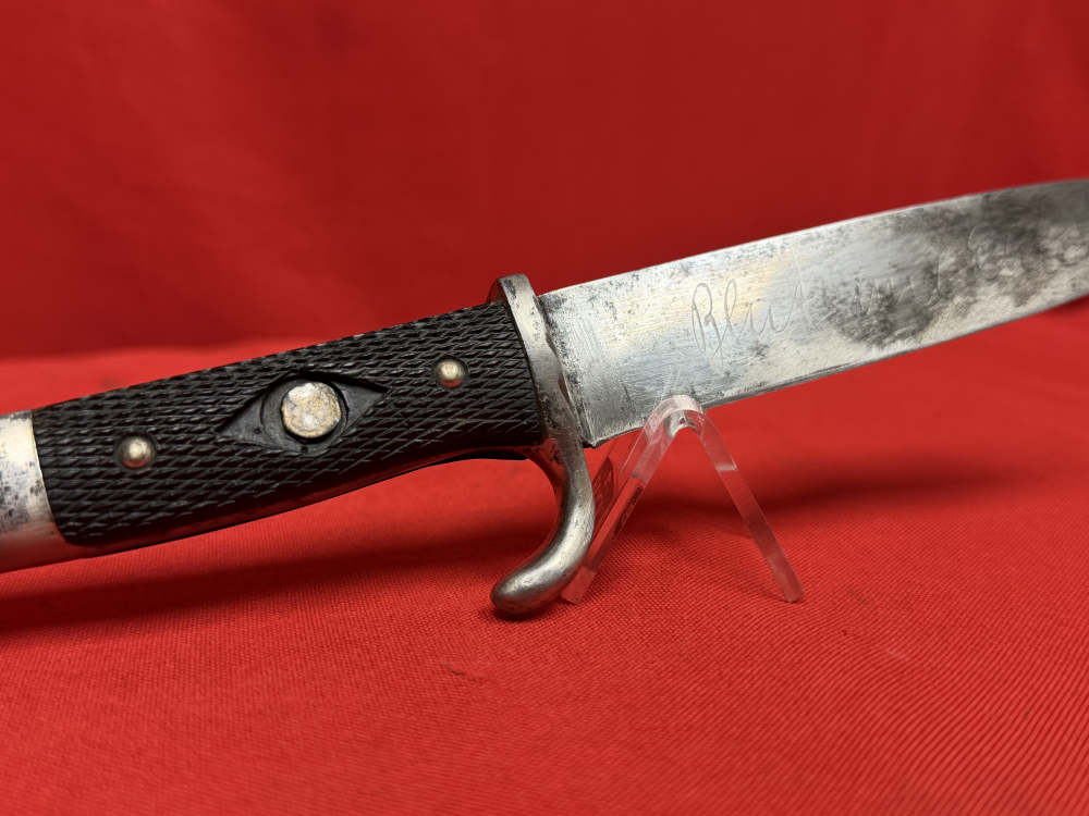German Hilter Jugend Youth Knife Original WWII Blade Missing Swatsika -img-4