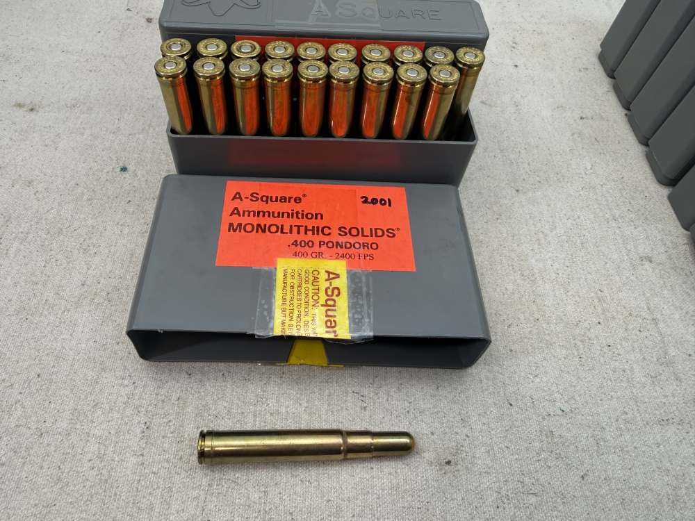 A-Square Hannibal .400 Pondoro Dangerous Game Rifle TEST Fired Only +Ammo-img-19