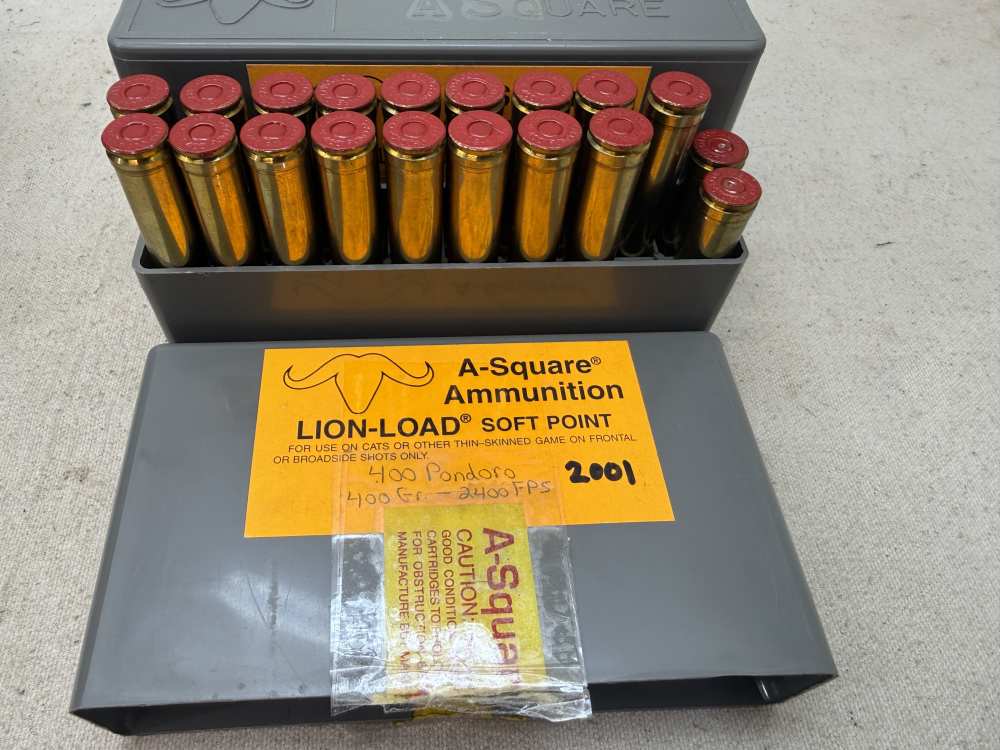 A-Square Hannibal .400 Pondoro Dangerous Game Rifle TEST Fired Only +Ammo-img-18