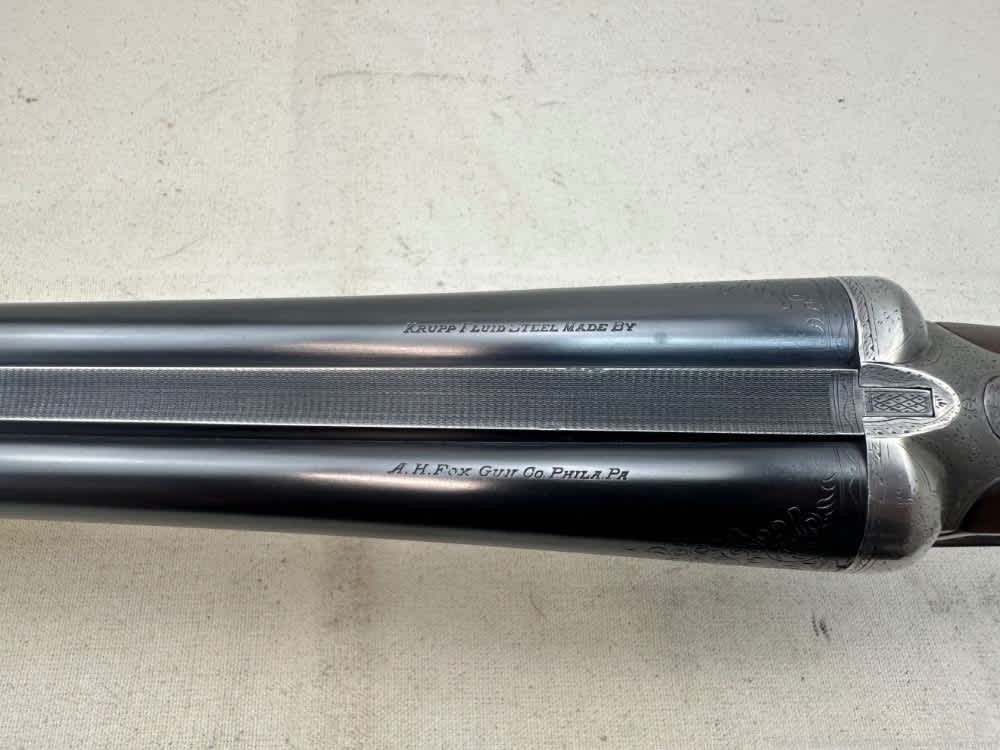 A.H. Fox CE Grade 12 Ga. Double #2 Weight Krupp Steel 32" Barrels Mfg. 1909-img-11