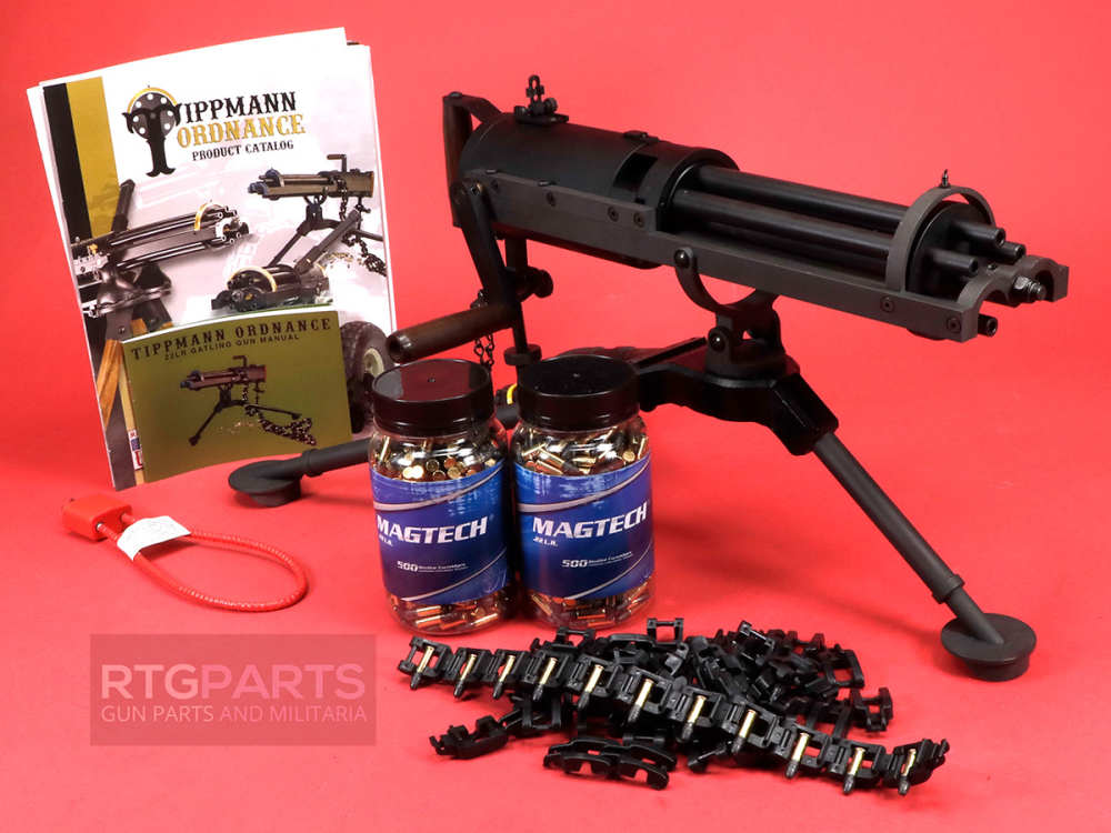 Tippmann Ordnance 22lr Gatling Gun W/ Tripod, Belt-Links & 1000rd FreeAmmo!-img-1