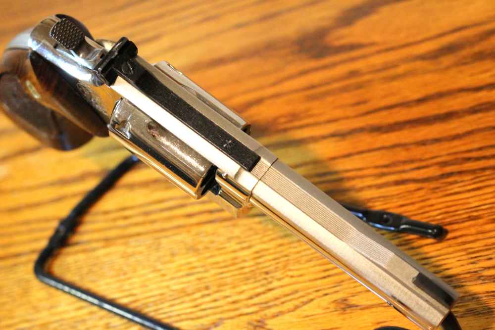 Smith & Wesson 19-3 4” .357 Nickel K-frame 3T’s, P&R 1974 VERY NICE-img-9