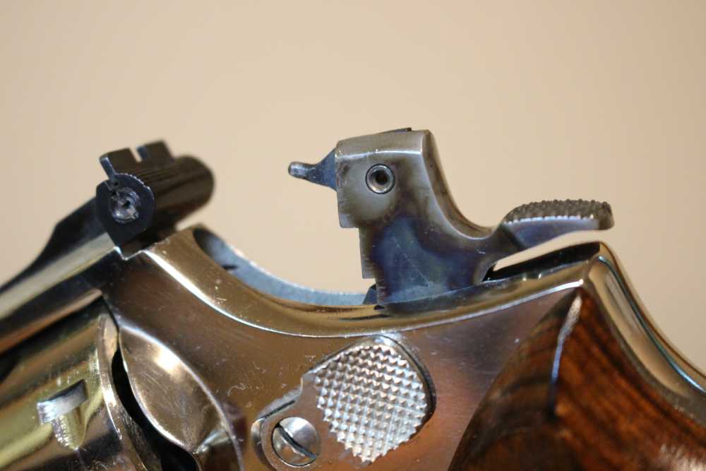 Smith & Wesson 19-3 4” .357 Nickel K-frame 3T’s, P&R 1974 VERY NICE-img-4