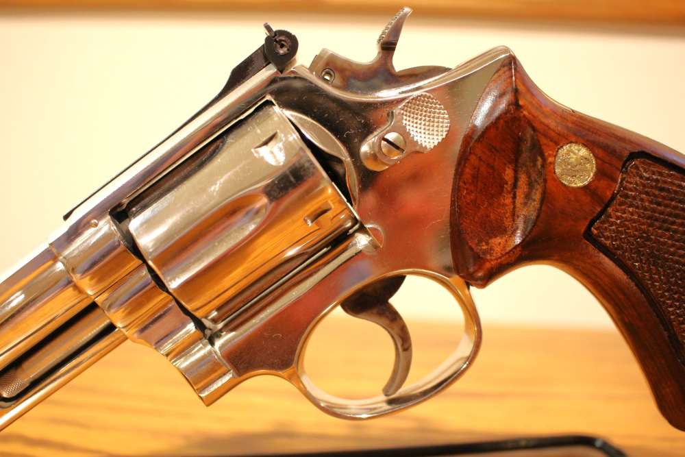 Smith & Wesson 19-3 4” .357 Nickel K-frame 3T’s, P&R 1974 VERY NICE-img-2