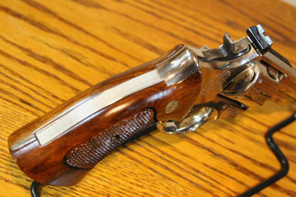 Smith & Wesson 19-3 4” .357 Nickel K-frame 3T’s, P&R 1974 VERY NICE-img-10
