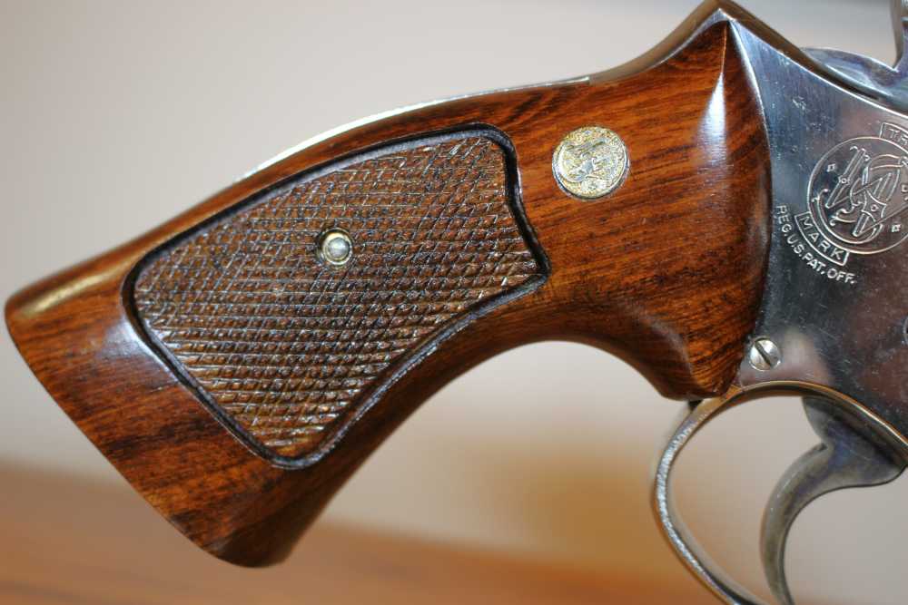 Smith & Wesson 19-3 4” .357 Nickel K-frame 3T’s, P&R 1974 VERY NICE-img-6
