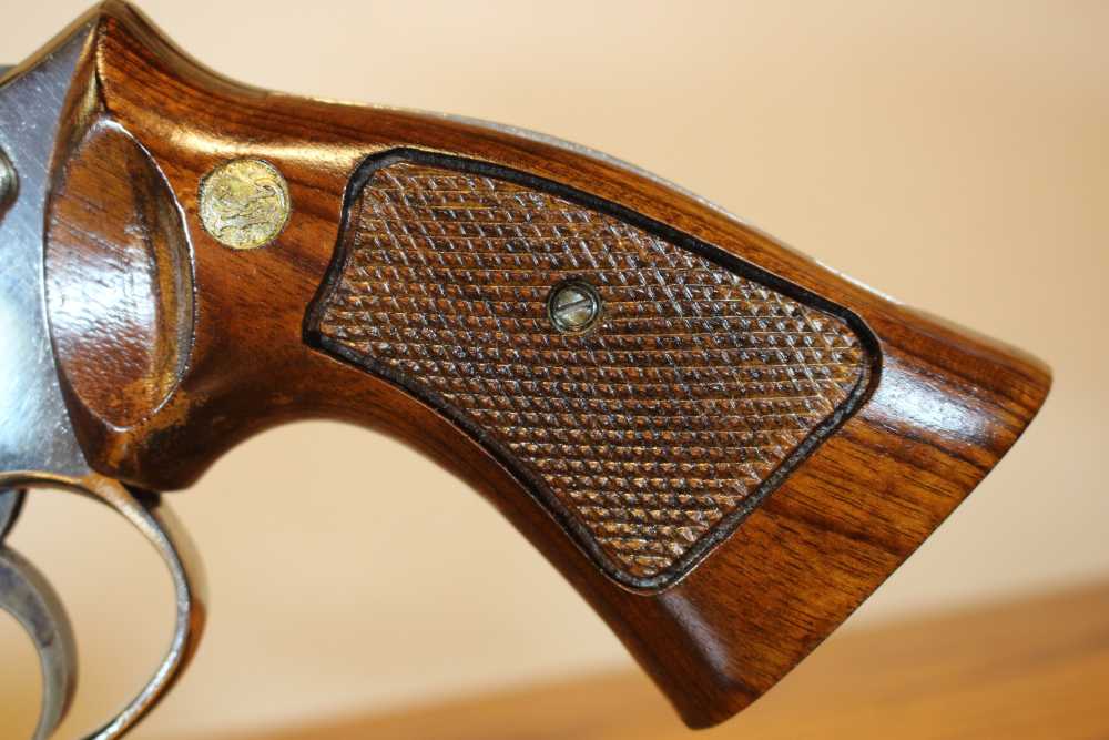 Smith & Wesson 19-3 4” .357 Nickel K-frame 3T’s, P&R 1974 VERY NICE-img-1