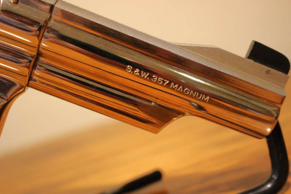 Smith & Wesson 19-3 4” .357 Nickel K-frame 3T’s, P&R 1974 VERY NICE-img-8