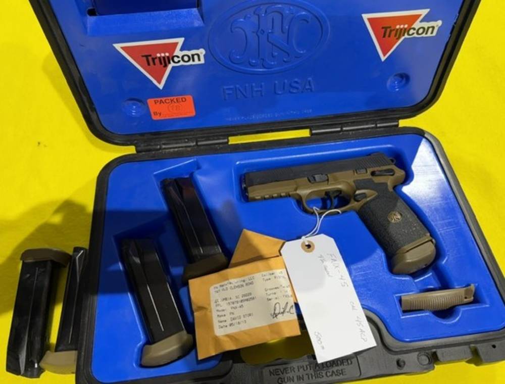 FNX-45, TWO TONE FDE AND BLACK 4.5" BARREL W/ 5 MAGS-img-4