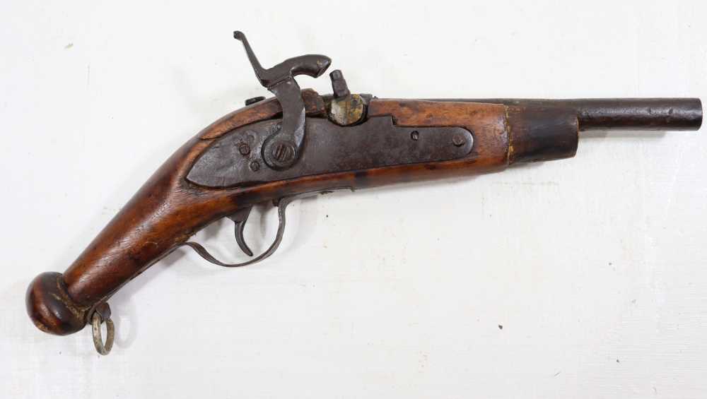 ANTIQUE PERCUSSION PISTOL UNKNOWN MAKER AND CALIBER-img-0