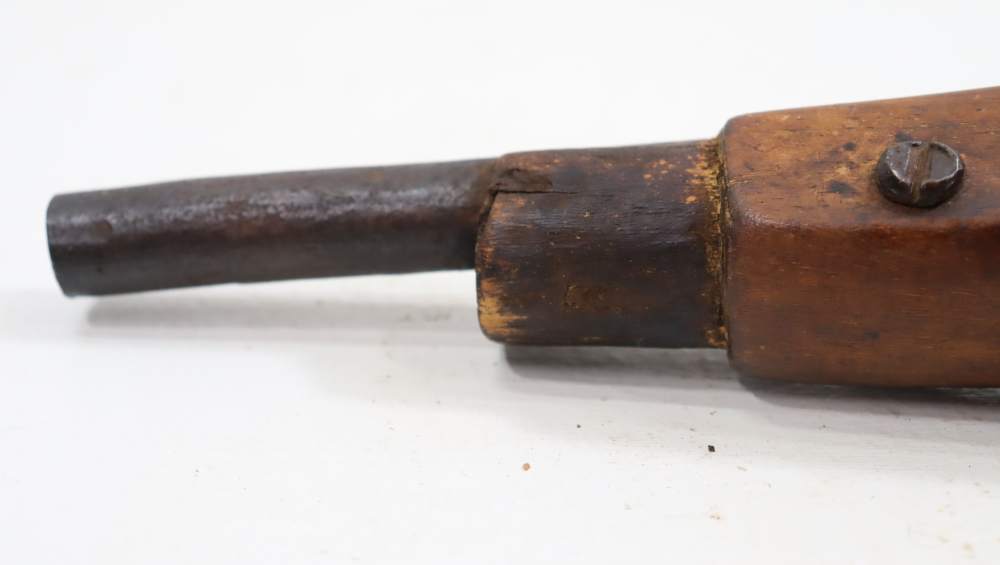 ANTIQUE PERCUSSION PISTOL UNKNOWN MAKER AND CALIBER-img-13