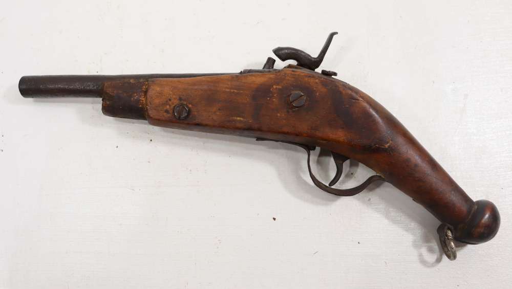 ANTIQUE PERCUSSION PISTOL UNKNOWN MAKER AND CALIBER-img-7