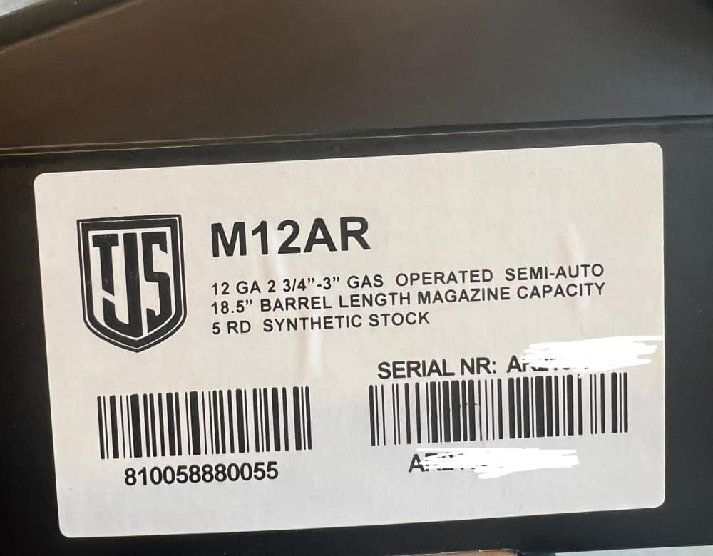 JTS M12AR 12 Gauge Semi-Auto Shotgun w/ 2x 5rd mags, Black-img-4