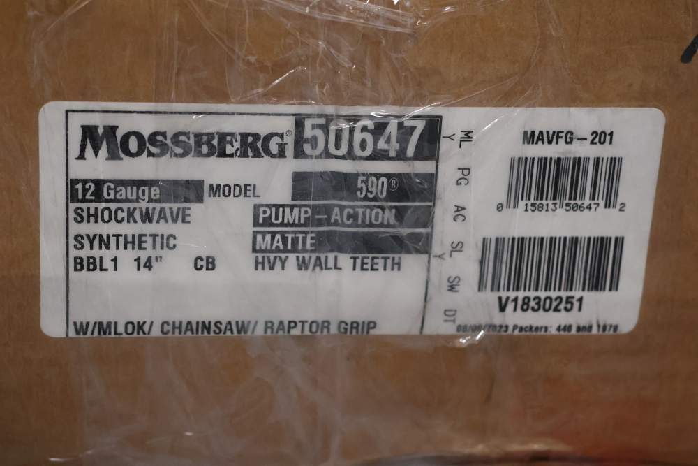 Mossberg Model 590 Shockwave Chainsaw 3" 12GA 14.37" w/ Box - NEW - -img-5