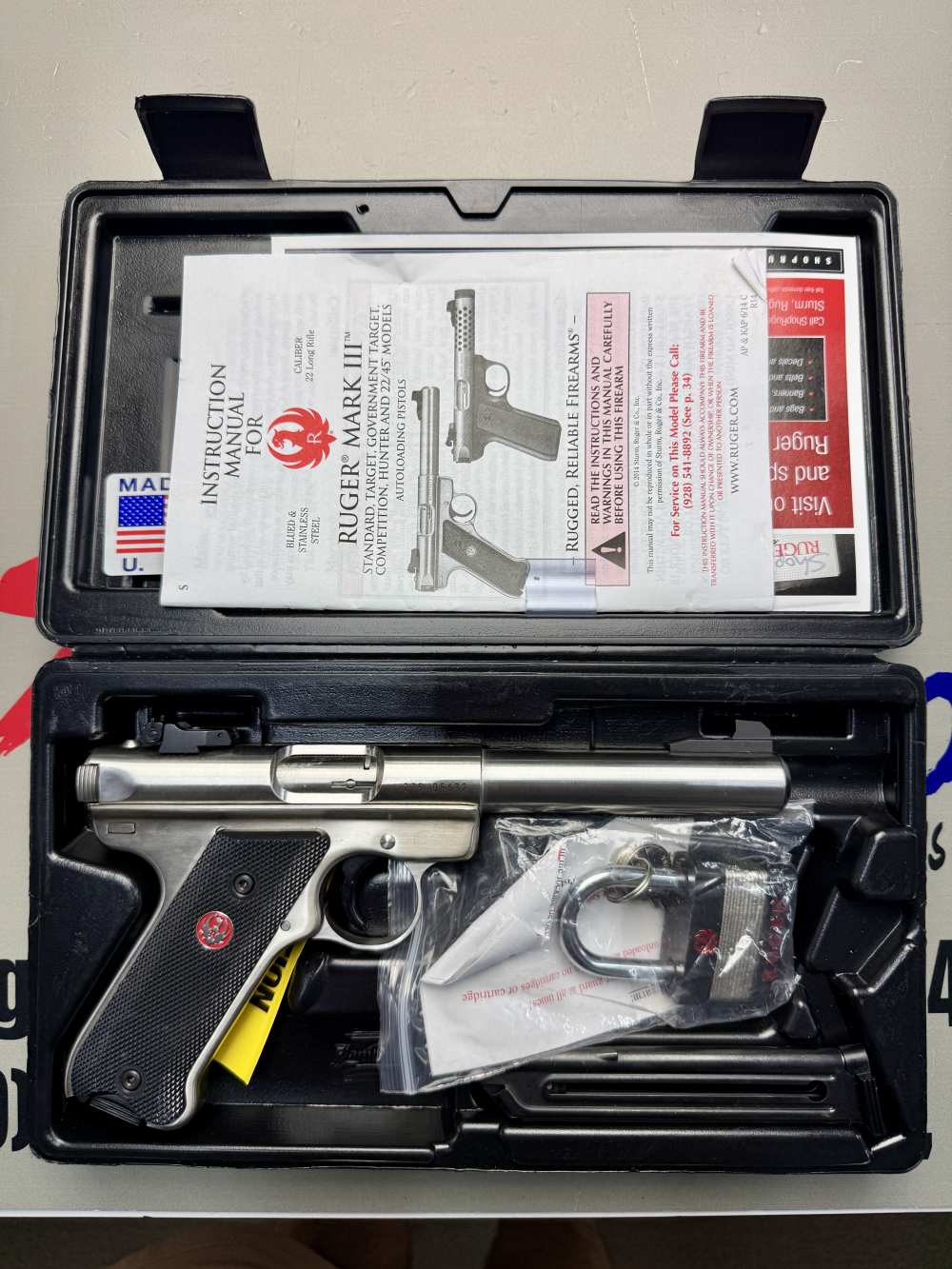 Ruger Mark III Target .22 LR Stainless 5.5” Bull Barrel – Ruger Case-img-4