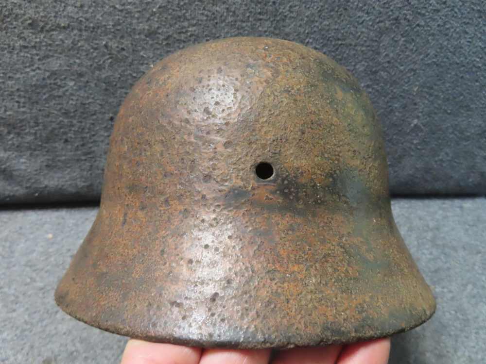 2-GROUND DUG WWII GERMAN HELMETS-M35 AND M40 MODELS-GREAT DISPLAY-img-3