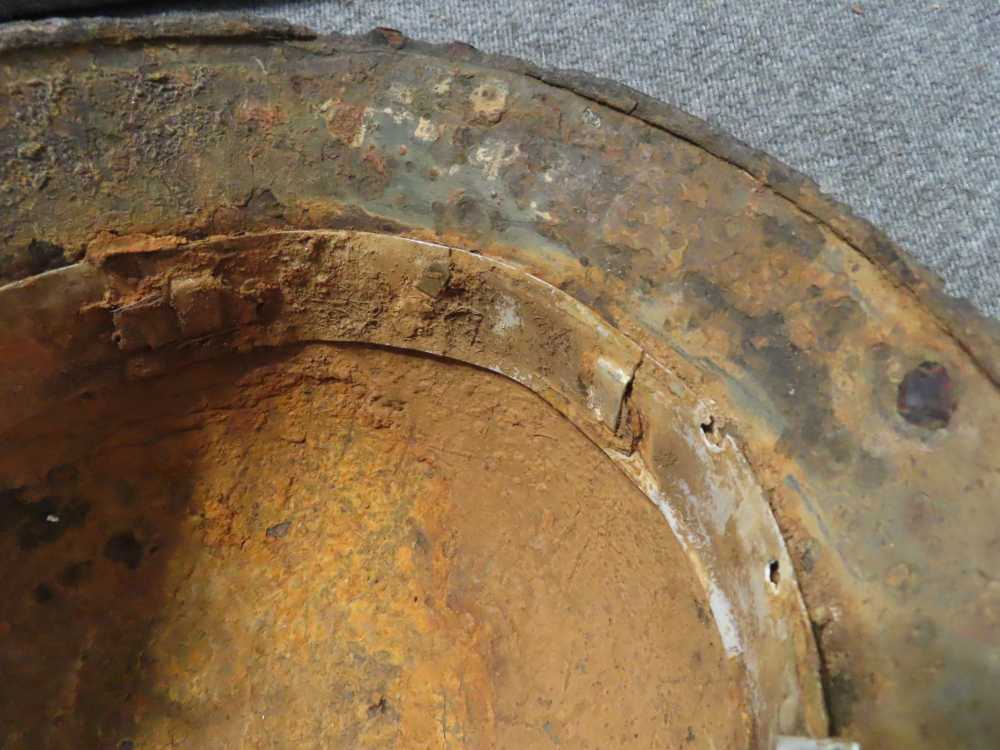 2-GROUND DUG WWII GERMAN HELMETS-M35 AND M40 MODELS-GREAT DISPLAY-img-17